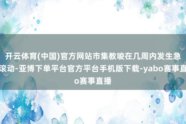 开云体育(中国)官方网站市集教唆在几周内发生急剧滚动-亚博下单平台官方平台手机版下载-yabo赛事直播