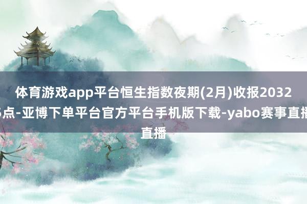 体育游戏app平台恒生指数夜期(2月)收报20325点-亚博下单平台官方平台手机版下载-yabo赛事直播